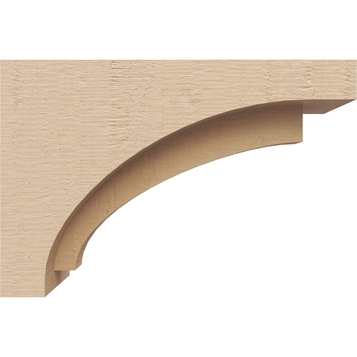 3"W x 9"D x 6"H Classic Rivera Rough Cedar Woodgrain TimberThane Corbel, Primed Tan