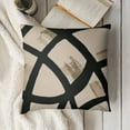 thumbnail image 3 of SHANXI Black and Tan Pillow Covers, Modern Abstract Art Line Decorative Throw Pillow Cases Neutral Minimalist Style Cushion Covers Seasonal Gift Farmhouse Sofa Couch Bed Decor 22x22in, 3 of 5