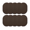 thumbnail image 1 of Furnish My Place Modern Indoor/Outdoor Commercial Solid Chocolate Rug, Modern Area Rug, Baby Nursery Mat, Pet-Friendly Carpet for Living Room, Playroom, Made in USA, 1.5' x 2.25' Oval - Set of 10, 1 of 6