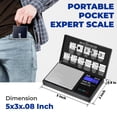 thumbnail image 3 of Báscula Digital de Bolsillo Serie 600g x 0.1g | Báscula Digital de Gramos Mini para Alimentos, Joyería, Onzas/Granos, Fácil de Transportar - AMERICAN WEIGH SCALES (Negra, 500g x 0.01g), 3 of 6