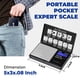 thumbnail image 3 of Báscula Digital de Bolsillo Serie 600g x 0.1g | Báscula Digital de Gramos Mini para Alimentos, Joyería, Onzas/Granos, Fácil de Transportar - AMERICAN WEIGH SCALES (Negra, 500g x 0.01g), 3 of 6