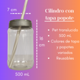thumbnail image 2 of 25 vasos de fiesta con tapa popote cilindro 500 mL pet, 2 of 7