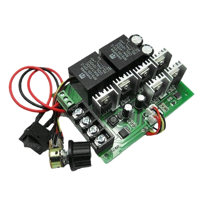 Controlador De Velocidad Del Motor Controlador de Motor de cepillo DC10-50V 12V 24V 36V 40A Módulo de accionamiento de Control de velocidad del Motor WDOplteas Para estrenar