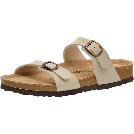 Women's Cushionaire Liam Cork footbed Sandal with +Comfort, Stone 11