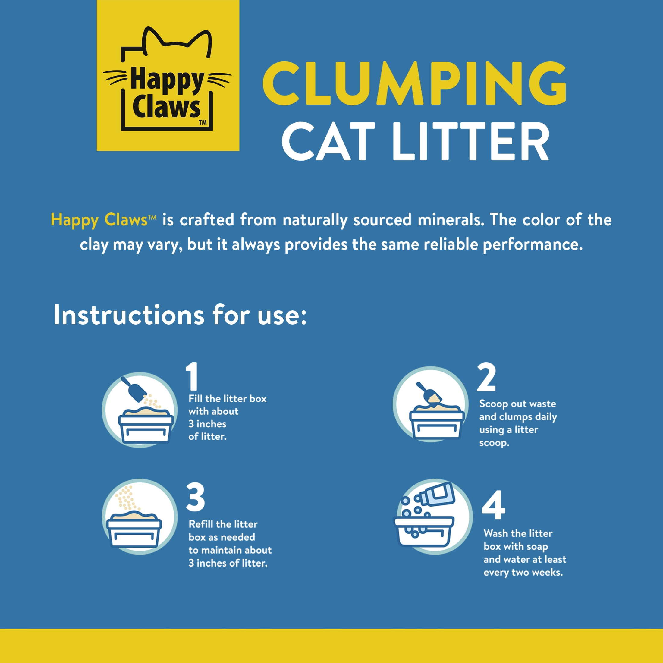 Happy Claws 5lb Natural Clumping Cat Litter