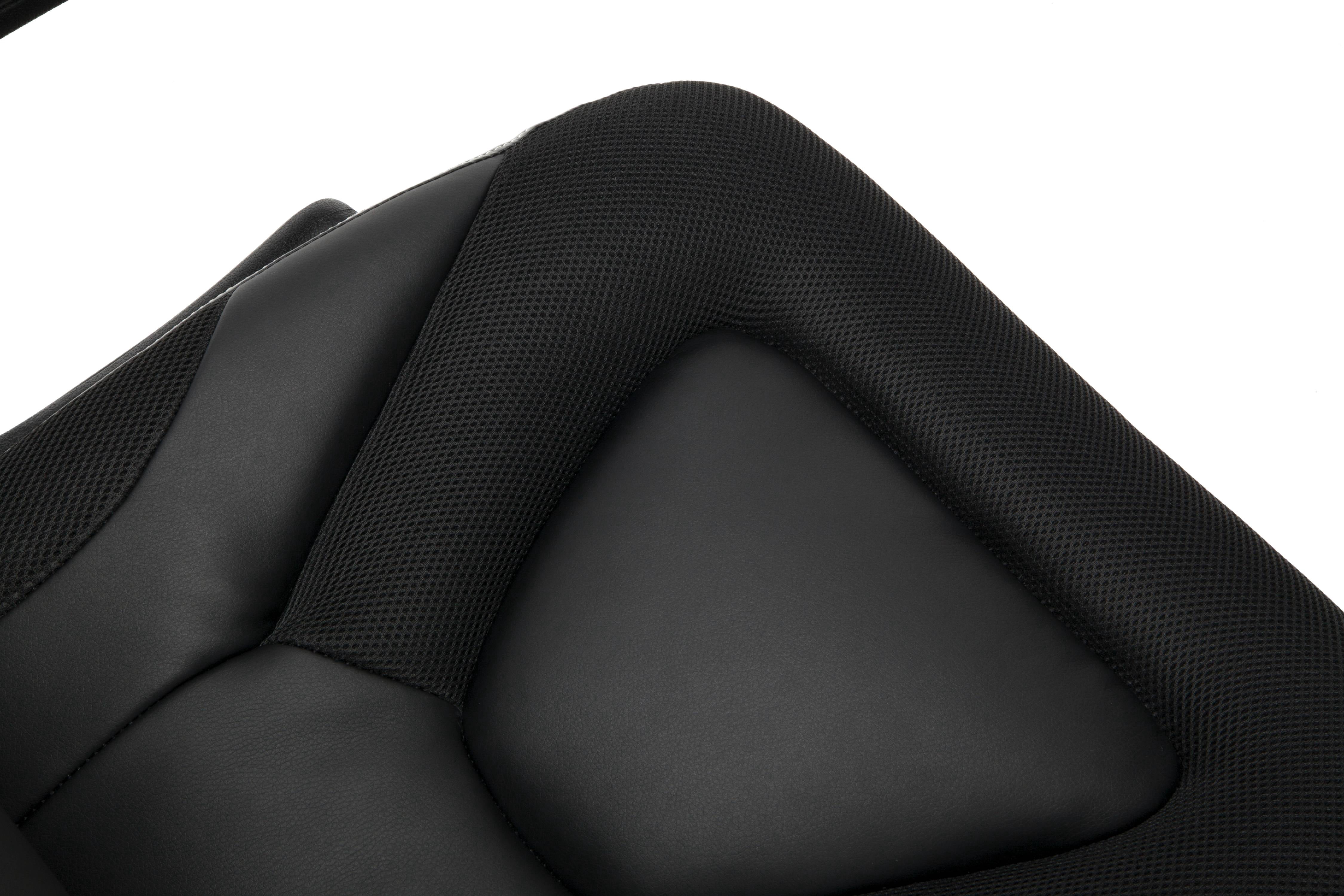 OFM Essentials Collection Racing Style Bonded Leather Gaming Chair, in Black (ESS-3085-BLK)