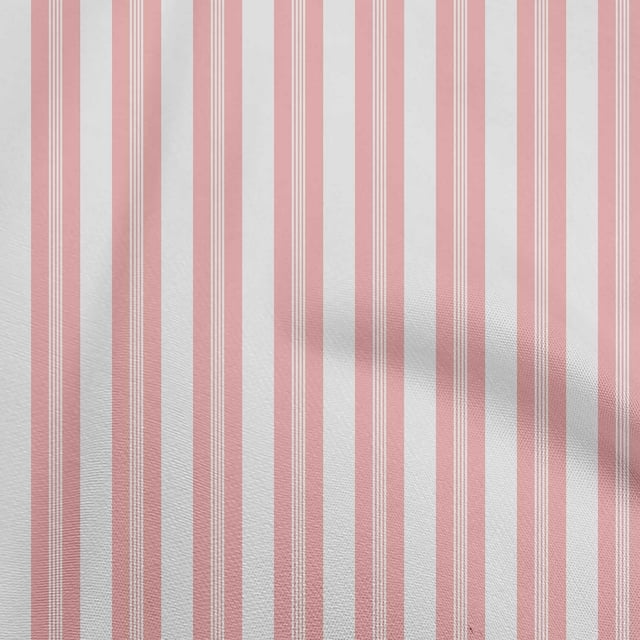 oneOone Georgette Viscose Medium Pink Fabric Stripes Sewing Craft Projects Fabric Prints By Yard 42 Inch Wide