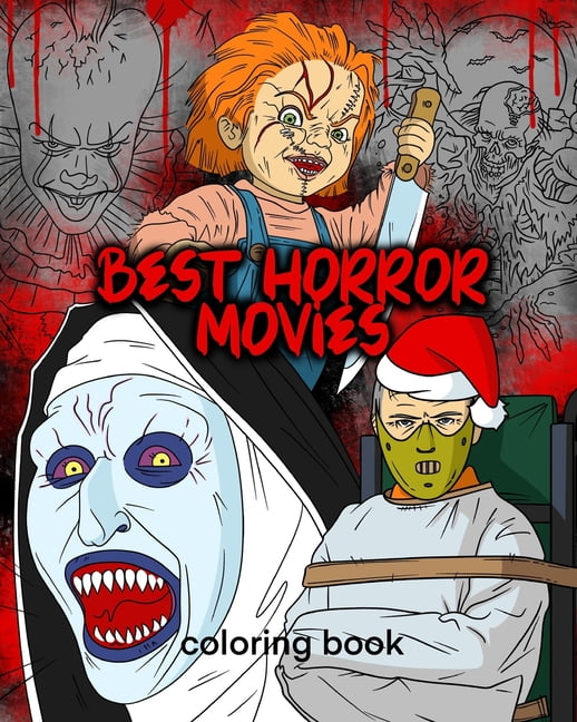 Best Horror Movies Coloring Book : Christmas edition Scary Creatures