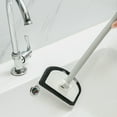 thumbnail image 6 of Gray Plastic Bathroom Wall Brush with 180° Rotating Head - 16.14x5.51x0.78in Detachable Sponge & Nylon Bristles for Tiles, Glass, Floors - Multi-Surface Cleaning Tool for Kitchen, Shower, Toilet, 6 of 8