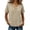 #0165-Beige, variant on Women's Chic V Neck Tops Boxy Short Sleeve Summer Lightweight Tunics Blouse Holiday Vacation Clothing