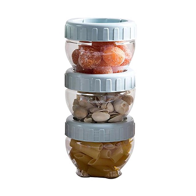 Pequeños contenedores apilables para almacenar alimentos, tamaño mini, para frutos secos, caramelos, salsas y aperitivos