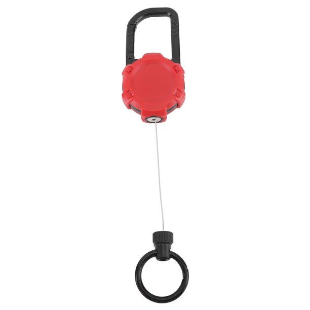 Llavero retráctil magnético Alambre de acero inoxidable Hebilla fácil de tirar Mosquetón Llavero Rojo YUNYI BRAND Deportes