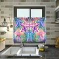 thumbnail image 4 of Yayeee Kitchen Curtains Light Filtering 27"x36" Rod Pocket Short Cafe Window Panel, Gradient Starfish Pattern, 4 of 7