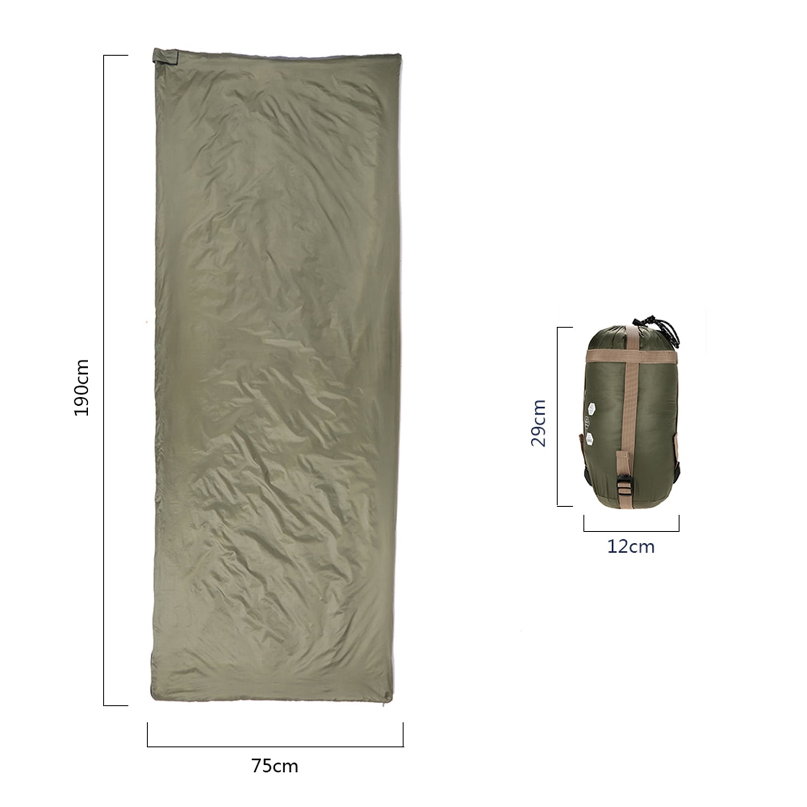 Multifunction Tra Lixada 190 x 75cm Ultra Lightweight Envelope Sleeping Bag for Camping Hiking Travel Breathable Soft Fabric Double Sided Zipper Compact Portable with Compression Sack Blue Navy