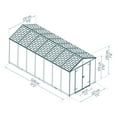 thumbnail image 6 of Palram - Canopia Rubicon 8' x 17' Polycarbonate/Aluminum Shed - Gray, 6 of 10