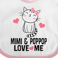 thumbnail image 4 of Inktastic Mimi and Poppop Love Me Grandchild Cat Girls Baby Bib, 4 of 4
