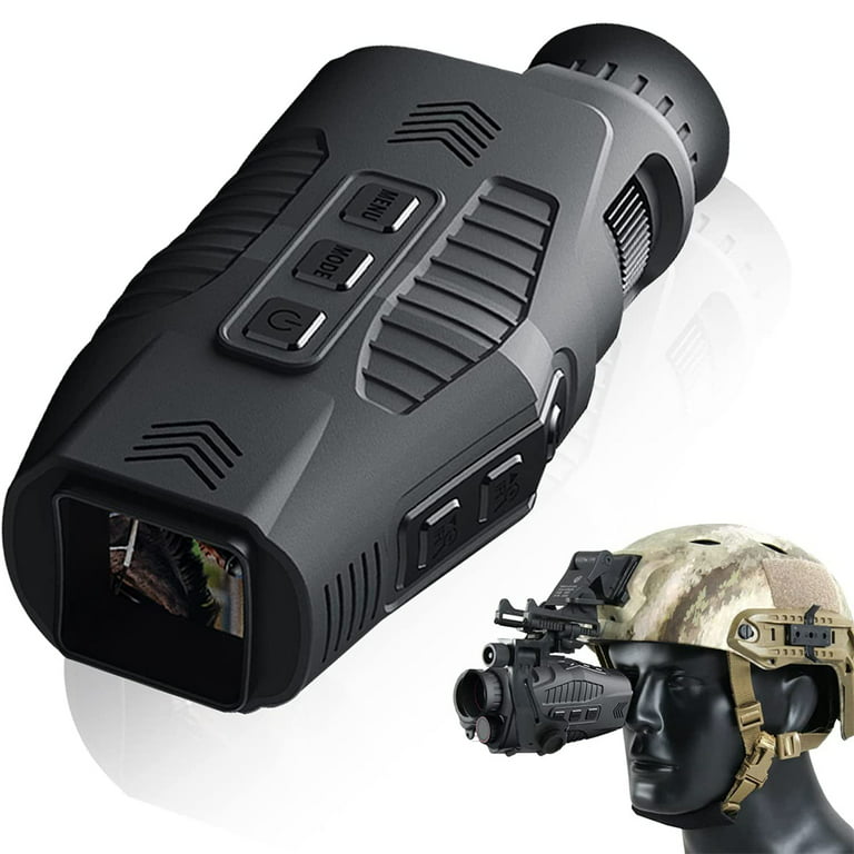 HD Digital Night Vision Goggles Monocular with Helmet Mount for Hunting  Observe