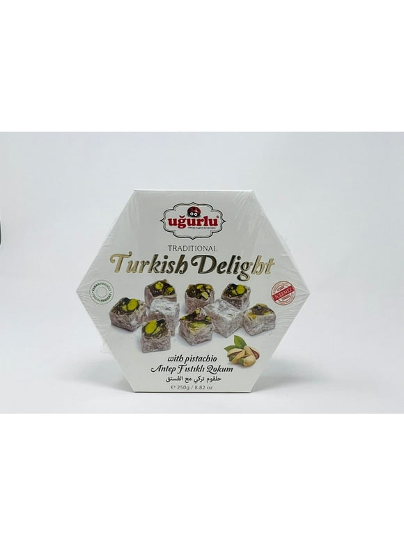 Ugurlu Traditional Turkish Delight with Pistachio 8.82 oz
