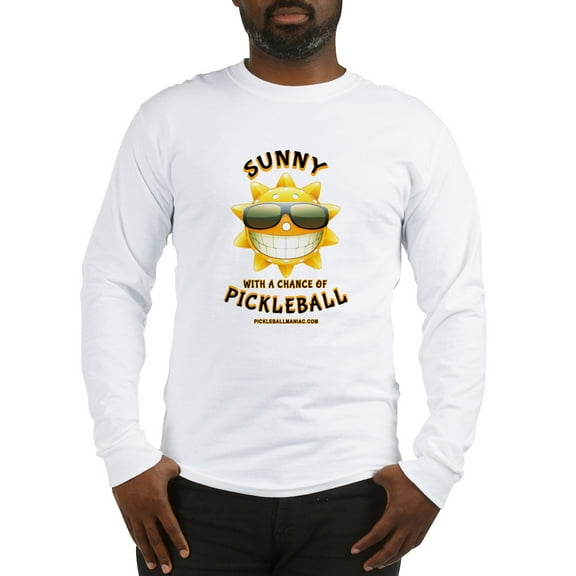 CafePress - Pickleball Sun With A Chance Of Pickleball Long Sl - Unisex Cotton Long Sleeve T-Shirt