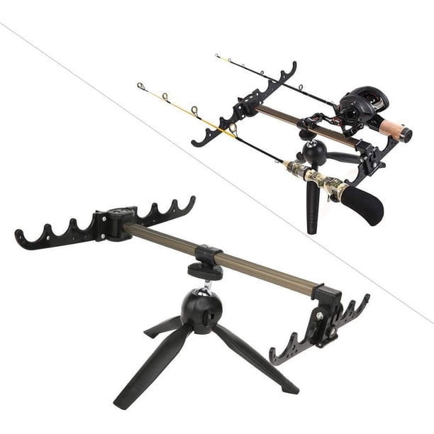 Soporte para caña de pescar en hielo, soporte telescópico para caña de pescar al aire libre, soporte plegable para trípode, soporte para caña de pescar