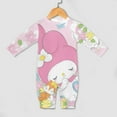 thumbnail image 4 of Kuromi And My Melody Baby Footless Rompers, Long Sleeve Baby Onesie Jumpsuit for Boys Girls, 4 of 8