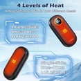 thumbnail image 3 of Biwat Hand Warmers Rechargeable 2 Pack Dual-Side Heating Electric Hand Warmer, 20Hrs Safe Heat, LED Display, Fast Heat, 4 Levels, Portable Lanyard, Gifts for Men, Women, Christmas, Hunting Gear, Ca, 3 of 4