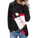 thumbnail image 1 of Blusa de manga larga con cuello alto y botones con estampado navideño para mujer Fridja  FKASFK148, 1 of 4