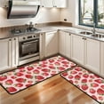 thumbnail image 3 of Kitchen Rugs Sets Of 2,Red Strawberry Plants Fruit Pink Pattern Anti Fatigue Kitchen Mat Rugs Non Slip Washable,Decorative Kitchen Floor Mats for Kitchen,Sink,Laundry,17"x47"+17"x47", 3 of 5