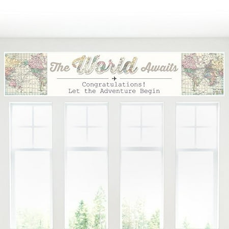 World Awaits Travel Themed Party Decorations Party Banner