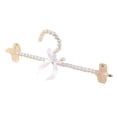 thumbnail image 1 of Percha para ropa con cuentas, percha para pantalones con lazo de perlas, perchas decorativas para Percha Clips Blanca, 1 of 9