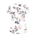 thumbnail image 3 of Paiyanr Women Tunic Tops Casual V-Neck Short Sleeve Shirts Floral Blouses Loose Summer Tops, 3 of 7