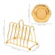 thumbnail image 2 of unbranded 6Ud Posavasos Redondos Dorados Con Soporte Ideal Para Banquetes Y Eventos Sofisticados, 2 of 6