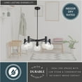 thumbnail image 5 of Marshall 5 Light LED Compatible Black Transitional Chandelier Clear Globe Glass, 5 of 12