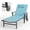 Aqua, variant on CIOKEA Aluminum Outdoor Chaise Lounge Chair Set of 2 with Pillow & Armrest, Patio Lounge Chair with 5-Position Adjustable Recliner & Wheels for Poolside Backyard, Off White