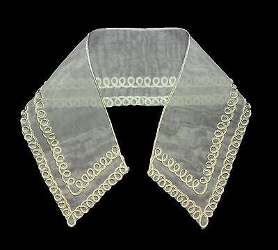 Lily Ivory Double Layer of Organza with Soutache Collar Lace Sewing Supplies