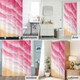 thumbnail image 5 of Shower Curtain Bathroom Set Pink Gradient Waves Ocean Waterproof Fabric Shower Curtains with Grommets&Hooks, Summer Beach Coastal Privacy Bath Curtain for Bathtub 60x72in, 5 of 9