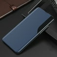 thumbnail image 2 of Flip Case for iPhone XS/iPhone X with Kickstand Magnetic Closure Bracket Mirror Window Case, Premium PU Leather Shockproof Anti-Drop Luxury Folio Phone Cover for iPhone XS/iPhone X 5.8 Inch,Blue, 2 of 7