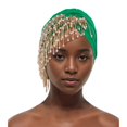thumbnail image 1 of XASZHN Turban à Franges Multi-Couches pour Femmes Musulmanes Couverture de Chimiothérapie Cancer Vert_002 m, 1 of 4