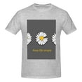 thumbnail image 4 of Bingfone Keep Life Simple Daisy Flower Men'S Loose Fit Short-Sleeve Pocket T-Shirt, 4 of 7