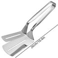 thumbnail image 2 of Stainless Steel Grill Clamp, Anti-Scald Extended Handle Spatula Tong, Heavy Duty Food-Grade 304 Steel, Dishwasher Safe for Grilling, Frying, Camping & Kitchen, 2 of 9