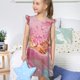 thumbnail image 4 of Fotbe Abstract Pink Gold Splash Vestido de Dormir para Niñas de 3 a 10 Años, Mangas Cortas, Estilo Princesa, Pijama Camisón con Mangas Voladas-Large, 4 of 6