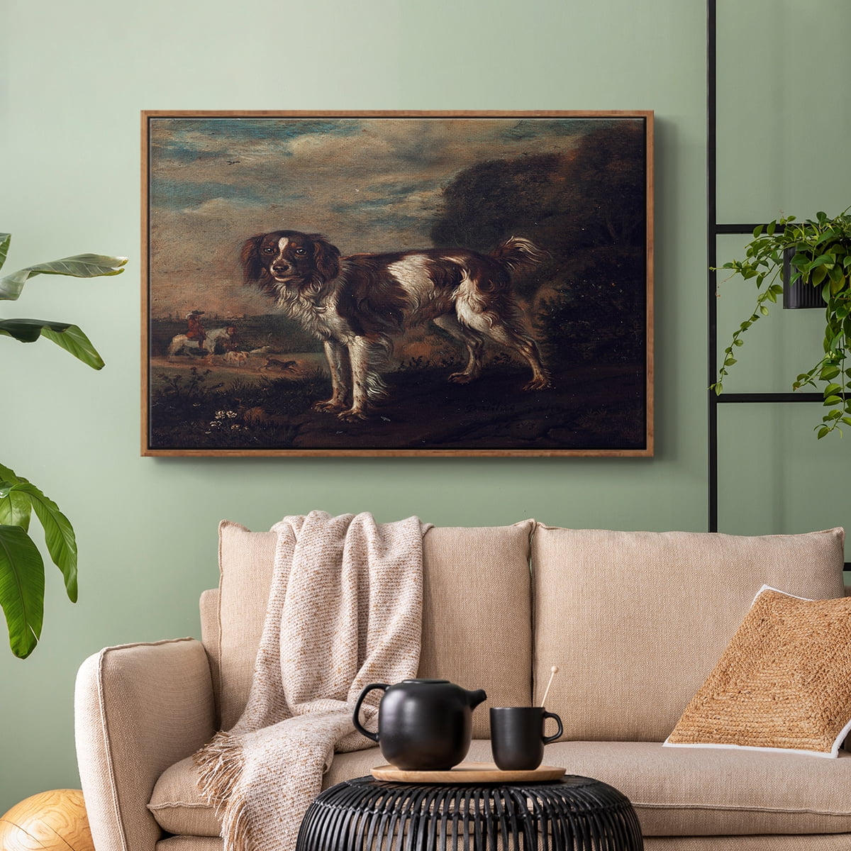 Vintage Animal Print-VIII By Wexford Home Framed in Walnut Wood Gallery Wrapped Canvas 17 in. x 25 in.