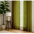 thumbnail image 4 of Vargottam 84 Inch Rod Pocket/Back Tab Cotton Curtains for Windows and Doors - Light Filtering Cotton - Light Filtering Drapes For Doors - Set of 2 Panels, 52"x84" - Botanical Print (Yellow), 4 of 8