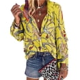 thumbnail image 1 of Guardurnaity Top de mujer, camisa de manga larga estampada, camisa de manga larga, botón de otoño, blusa suelta informal, ropa de otoño Prendas para la parte del cuerpo Amarillo L Guardurnaity AP003717-08, 1 of 2