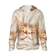 thumbnail image 1 of Balery Sleeping Cat In Blanket Sudadera ligera de manga larga con capucha y protección solar UPF 50+ para hombre y mujer, ideal para pesca y running-XX-Large, 1 of 7