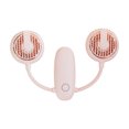 thumbnail image 1 of Matsuzay Ventilador para colgar en el cuello, portátil, recargable, alimentado por batería, verano, 4800 mAh, 8 W, funcionamiento silencioso, Electrodomésticos Rosado, 1 of 6