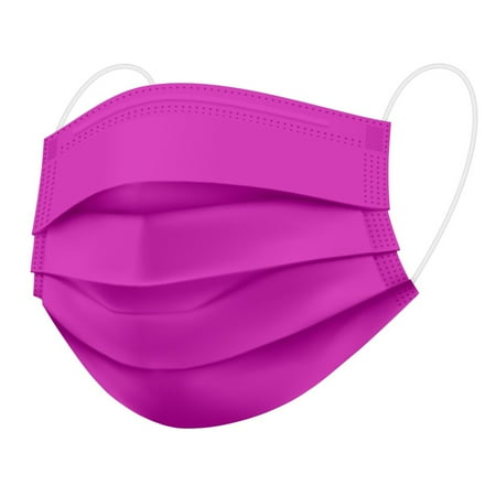 WeCare Small Face Masks For KIDS - Box of 50, 3-Ply, Individually-Wrapped - Hot Pink