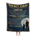 thumbnail image 1 of LHSHID Blanket Gifts for Dad from Son to My Dad Blanket Best Gift for Fathers Day Birthday Christmas Bday Present Idea for Father Husband Men Him Healing Thoughts Throw Blanket 30"x40", 1 of 9