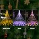 thumbnail image 2 of Cadena de lámpara Luces de cascada 317LEDs 8 modos árbol luz pentagrama árbol de Navidad luces decorativas de cascada luces de cadena de hadas para boda fiesta patio Eccomum Cadena de lámpara, 2 of 7