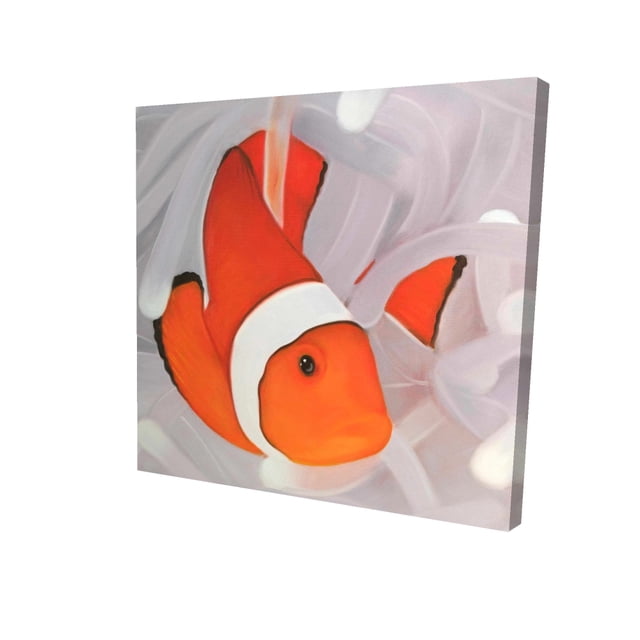 Clownfish under the sea - 24"x24" canvas - Print on demand